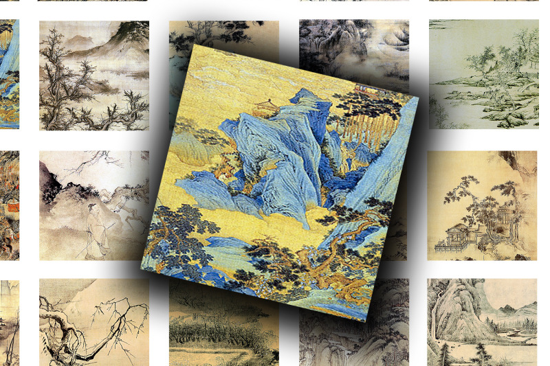 digital-collage-sheet-ancient-chinese-landscapes