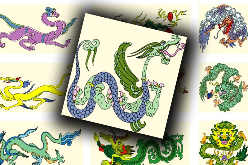 digital-collage-sheet-chinese-dragons