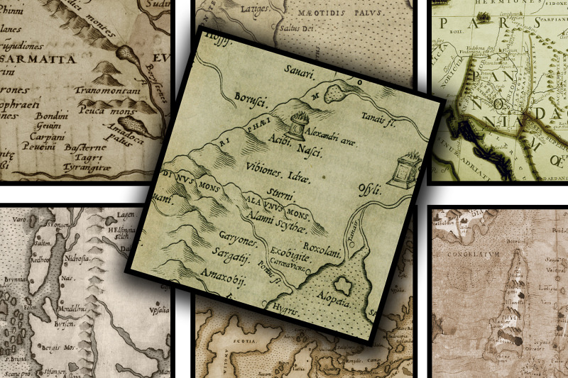 digital-collage-sheet-ancient-maps