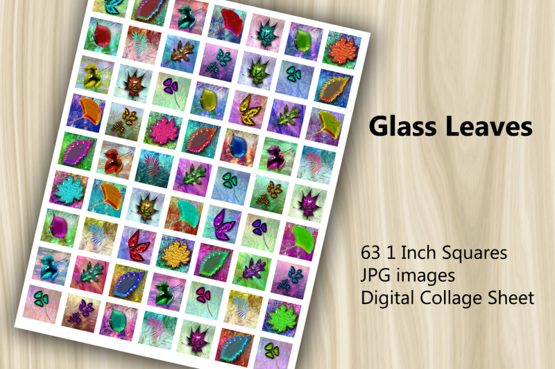 digital-collage-sheet-glass-leaves