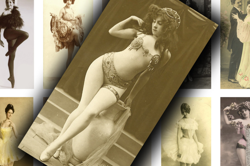 digital-collage-sheet-vintage-dancers