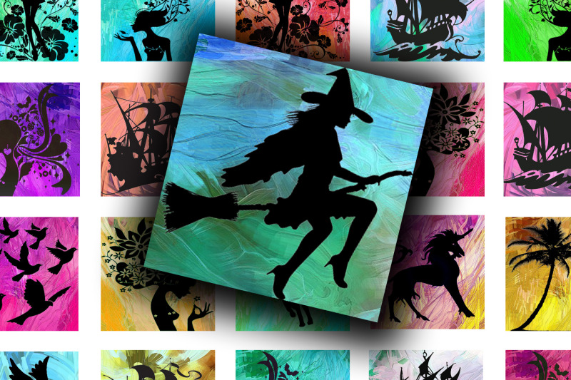 digital-collage-sheet-silhouettes