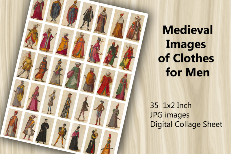 digital-collage-sheet-medieval-men-clothes