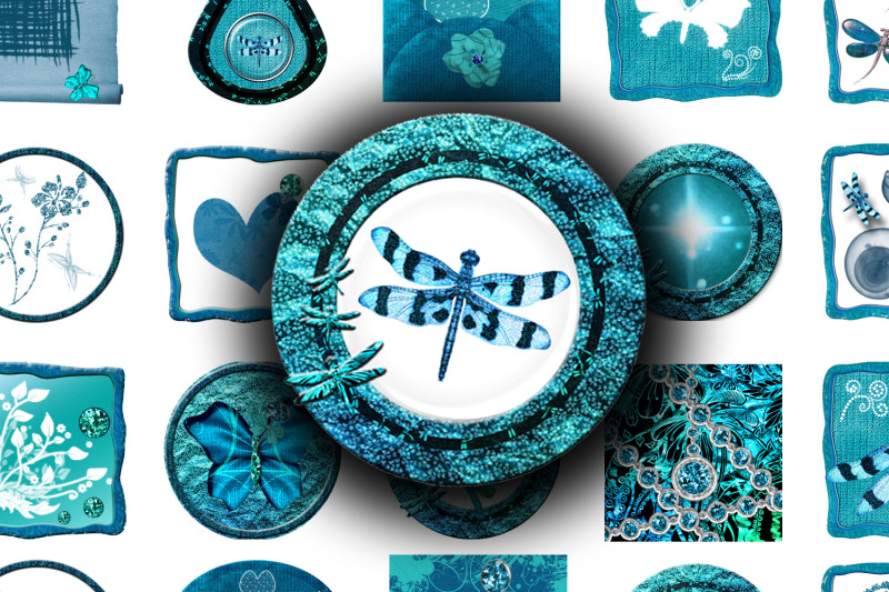 digital-collage-sheet-turquoise-set