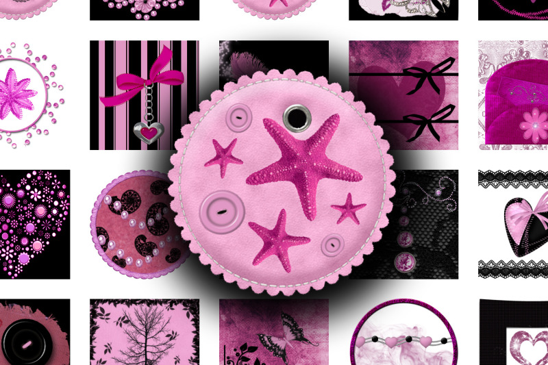 digital-collage-sheet-pink-and-black-set