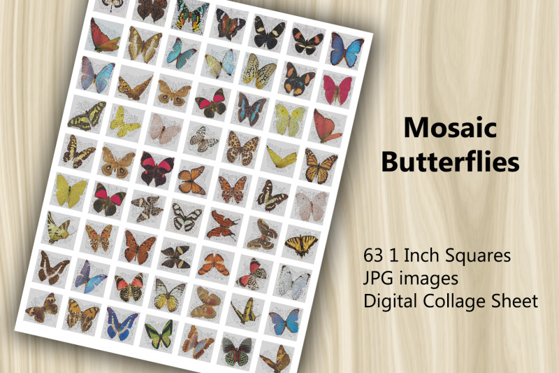 digital-collage-sheet-mosaic-butterflies