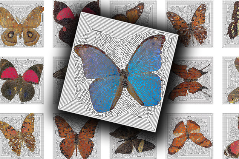 digital-collage-sheet-mosaic-butterflies