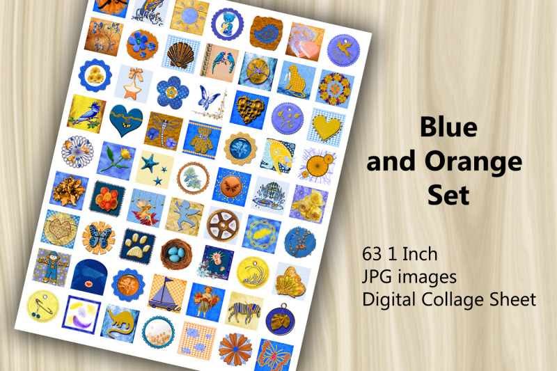 digital-collage-sheet-blue-and-orange-set