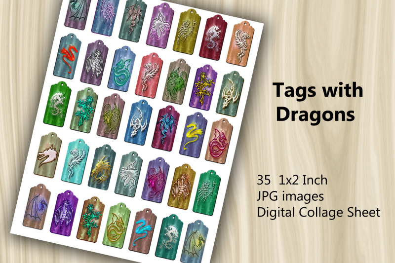 digital-collage-sheet-dragon-tags