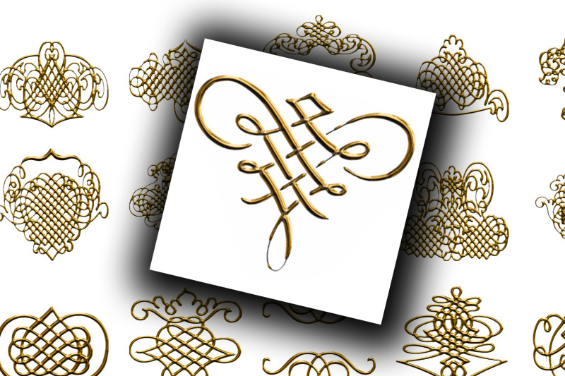 digital-collage-sheet-calligraphical-curls