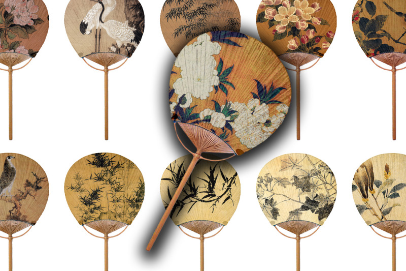 digital-collage-sheet-chinese-fans