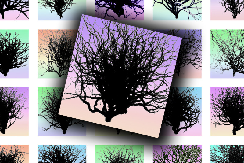 digital-collage-sheet-fairy-trees