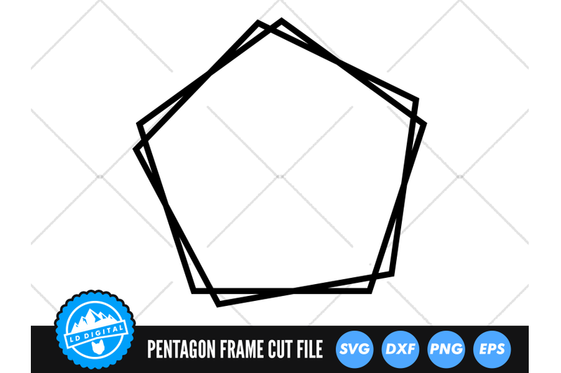 pentagon-frame-svg-polygon-frame-cut-file-pentagon-monogram-svg