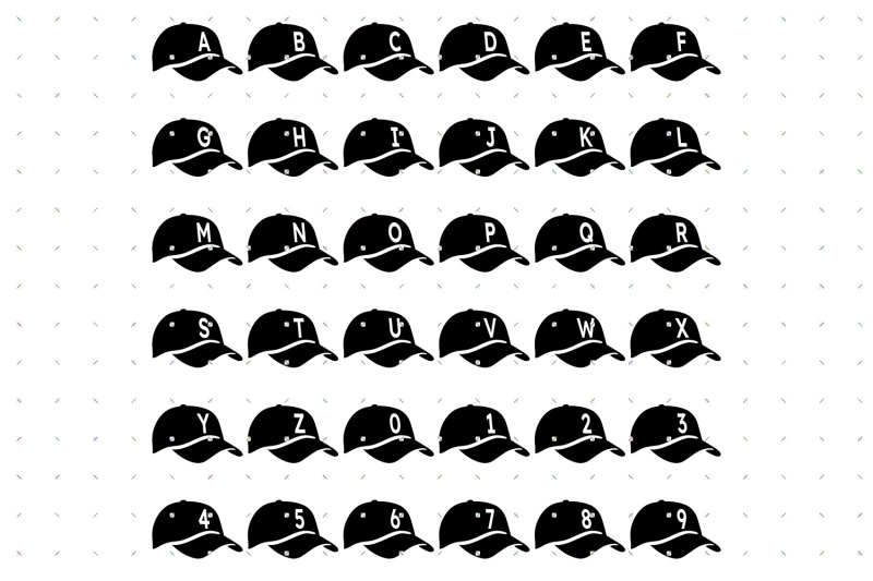 baseball-cap-alphabet-svg-clipart