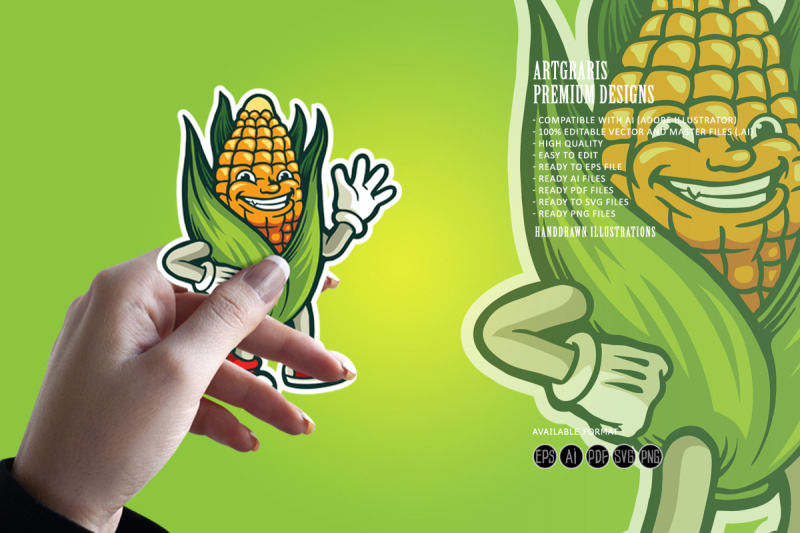 funny-corn-cartoon-mascot-colorful-illustrations