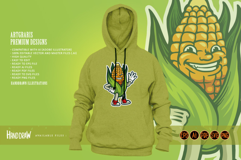 funny-corn-cartoon-mascot-colorful-illustrations