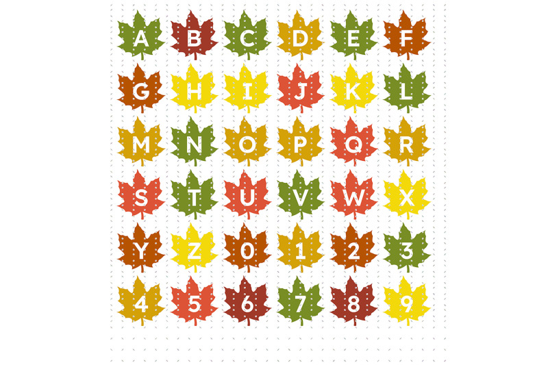 maple-leaf-alphabet-svg-clipart