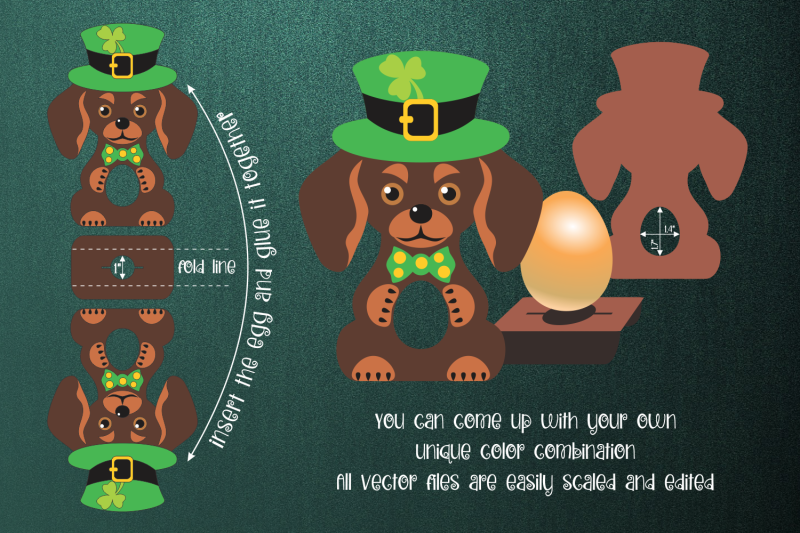 dachshund-patricks-day-egg-holder-template