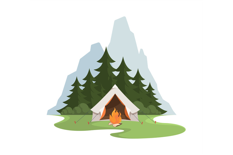 camping-background-landscape-with-mountain-campfire-and-protection-te