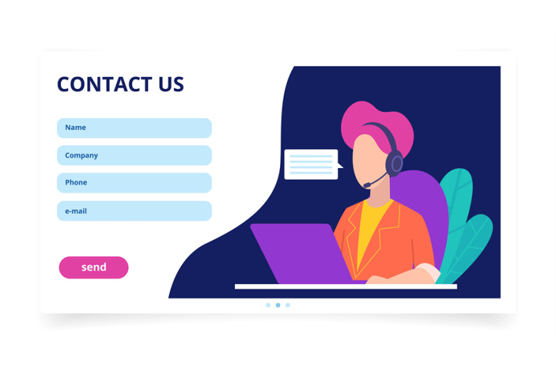 contact-us-form-web-banner-feedback-landing-page-for-site-online-su