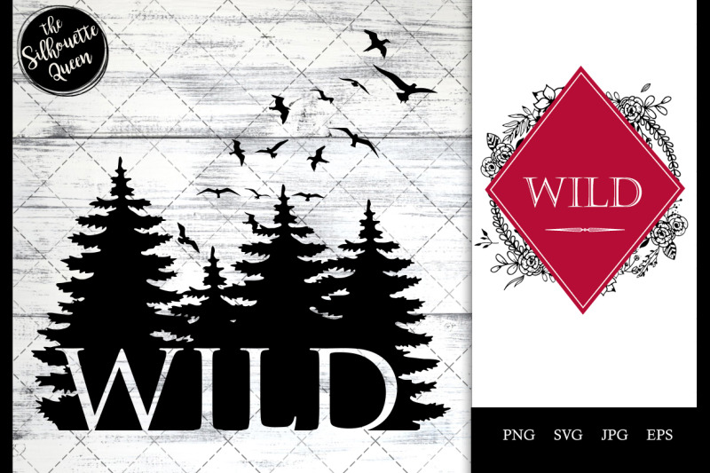 wild-against-trees-with-birds-flying-svg