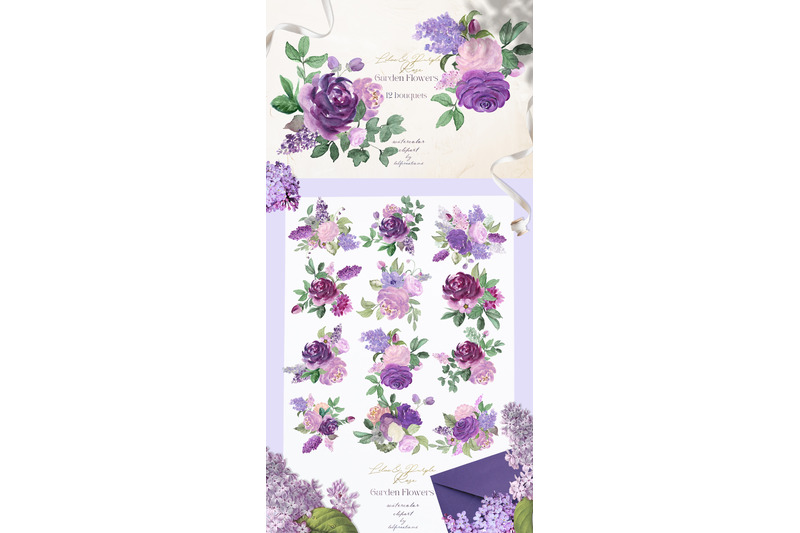 lilac-and-purple-rose-garden-flowers