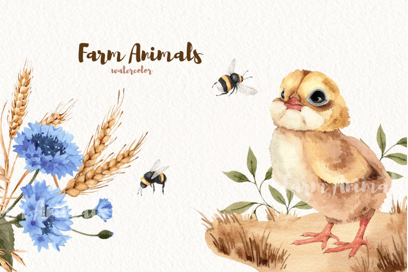 watercolor-farm-cute-little-animals-set