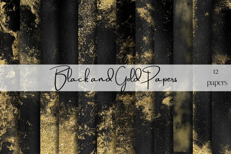 black-and-gold-papers