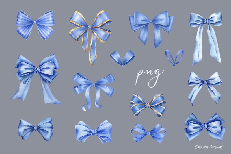 blue-bows-clipart-set-watercolor-baby-boy-shower