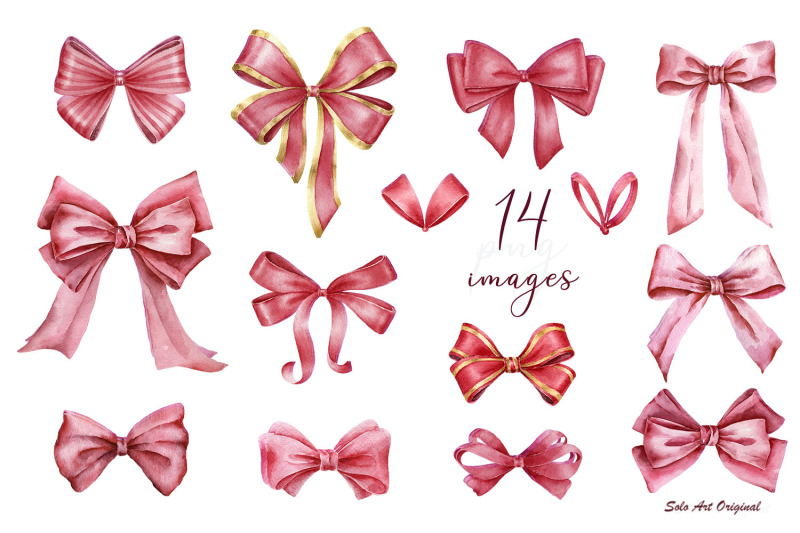 red-bows-valentine-039-s-day-christmas-watercolor-clipart-set