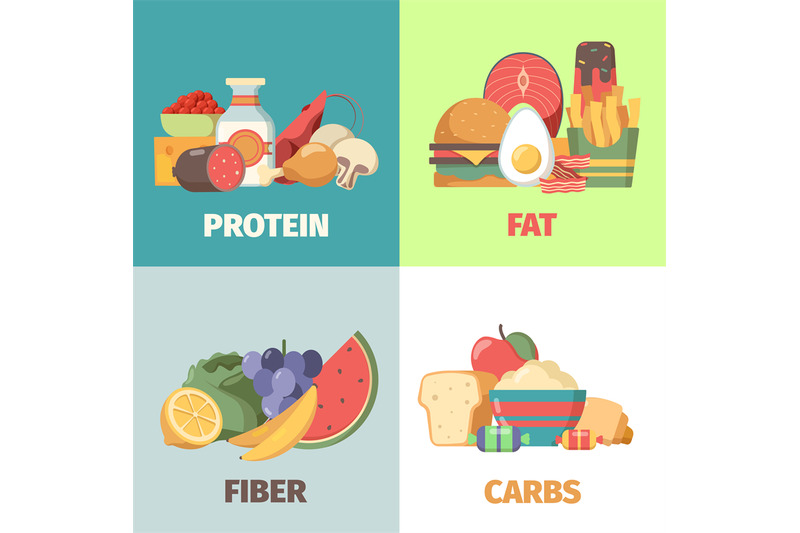 food-nutrition-proteins-fats-carbohydrates-fiber-health-products-for