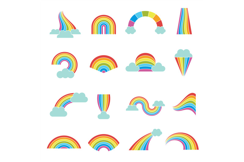 rainbows-weather-colored-glossy-shine-curves-round-elements-recent-gr