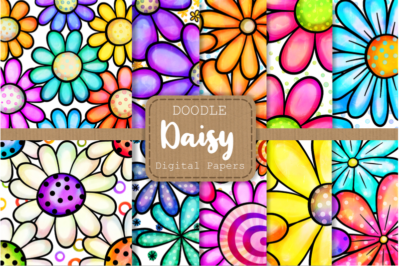 big-daisy-doodle-watercolor-ink-floral-pattern-papers