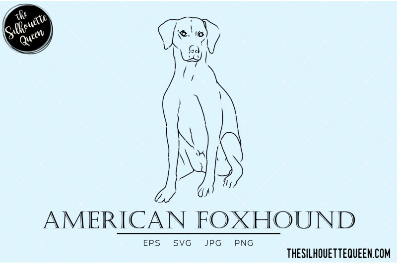 american-foxhound-sketch