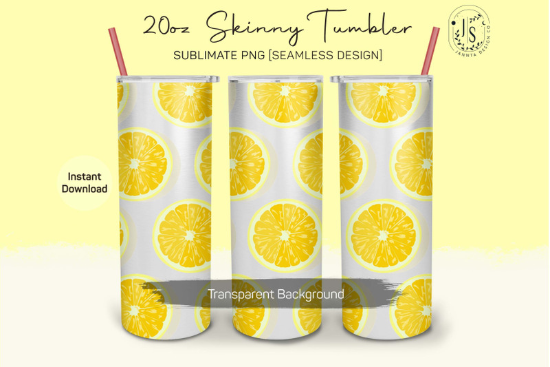 lemon-fruit-20oz-tumbler-sublimation-wraps