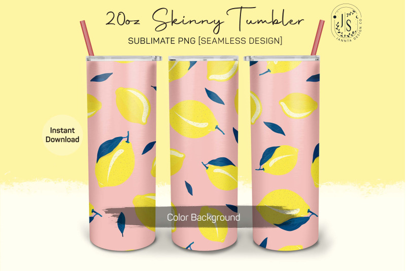 lemon-fruit-20oz-tumbler-sublimation-wraps