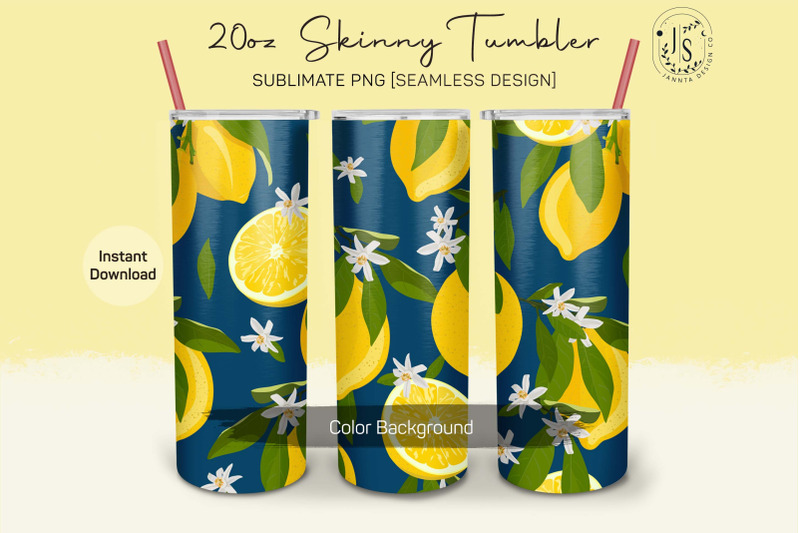 lemon-fruit-20oz-tumbler-sublimation-wraps