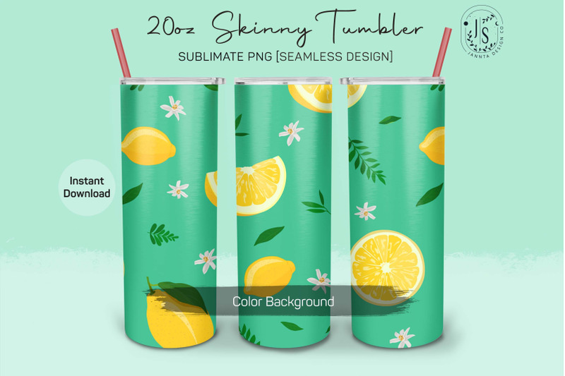 lemon-fruit-20oz-tumbler-sublimation-wraps