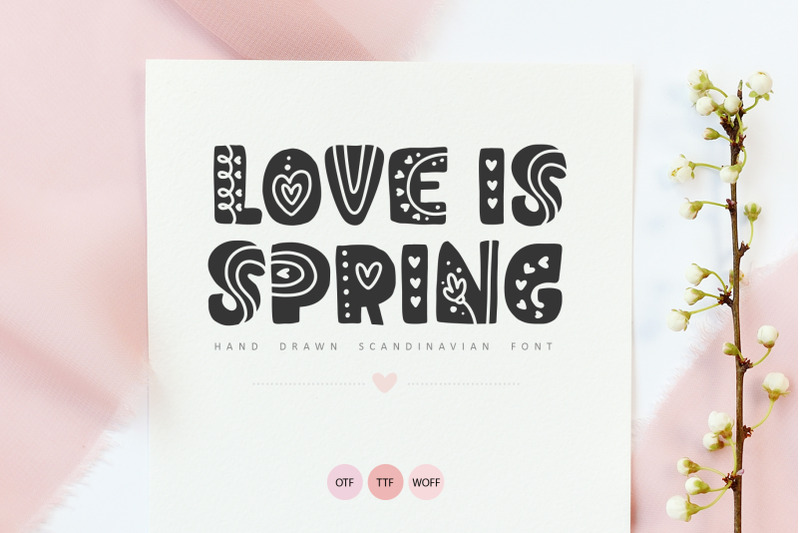 love-is-spring-hand-drawn-font