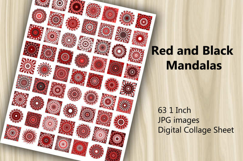 digital-collage-sheet-red-mandalas