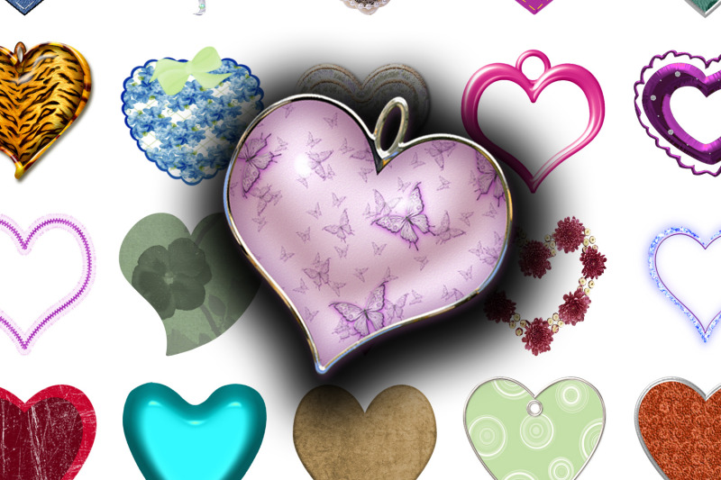 digital-collage-sheet-romantic-hearts