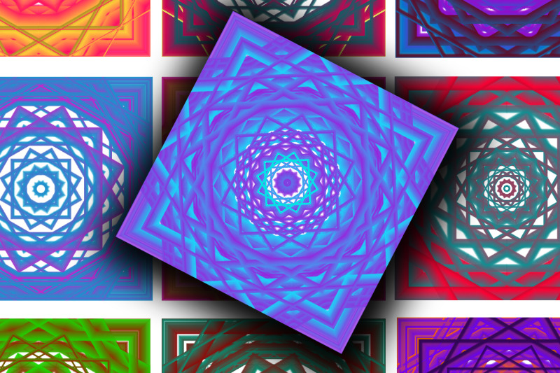 digital-collage-sheet-colorful-mandalas