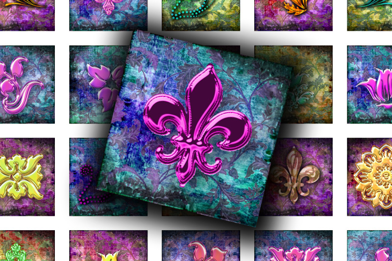 digital-collage-sheet-floral-ornament