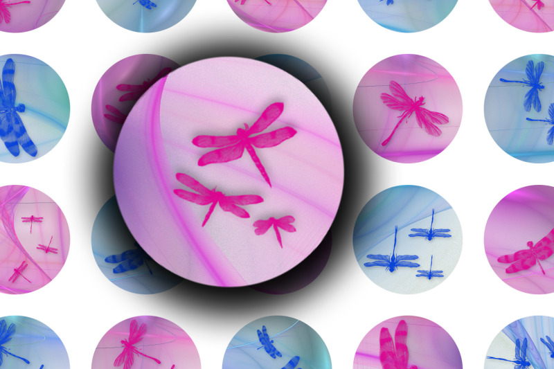 digital-collage-sheet-dragonfly-set