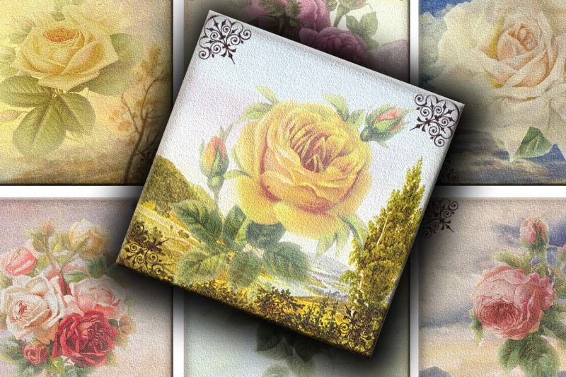 digital-collage-sheet-vintage-roses