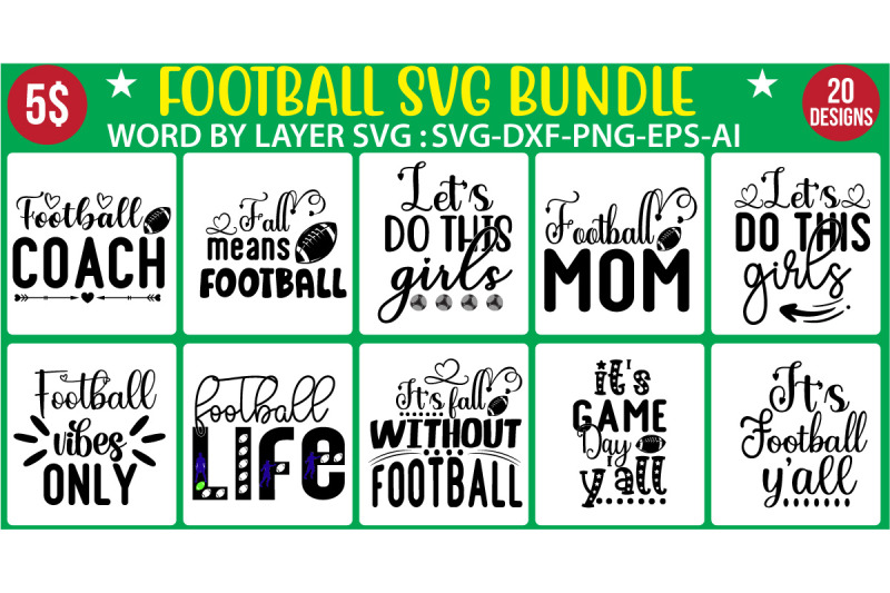 football-svg-bundle