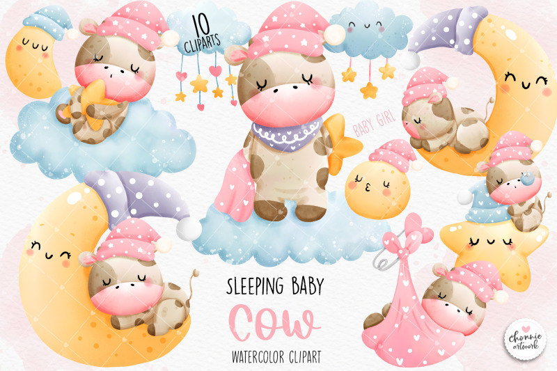 sleeping-baby-cow-clipart-baby-girl-clipart-baby-girl-cow-clipart