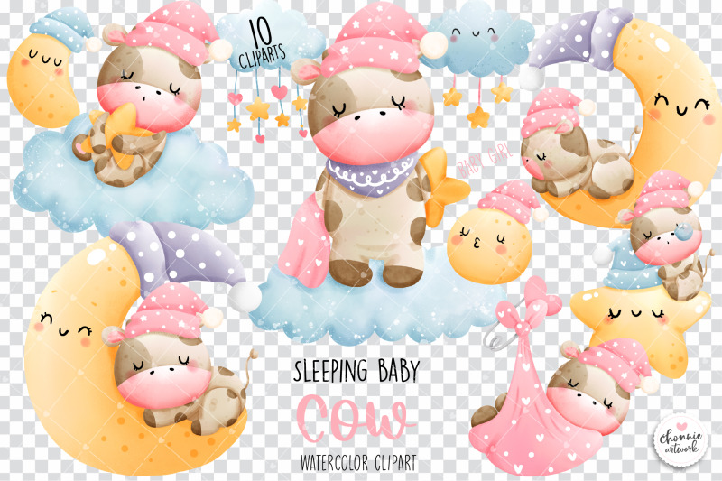 sleeping-baby-cow-clipart-baby-girl-clipart-baby-girl-cow-clipart