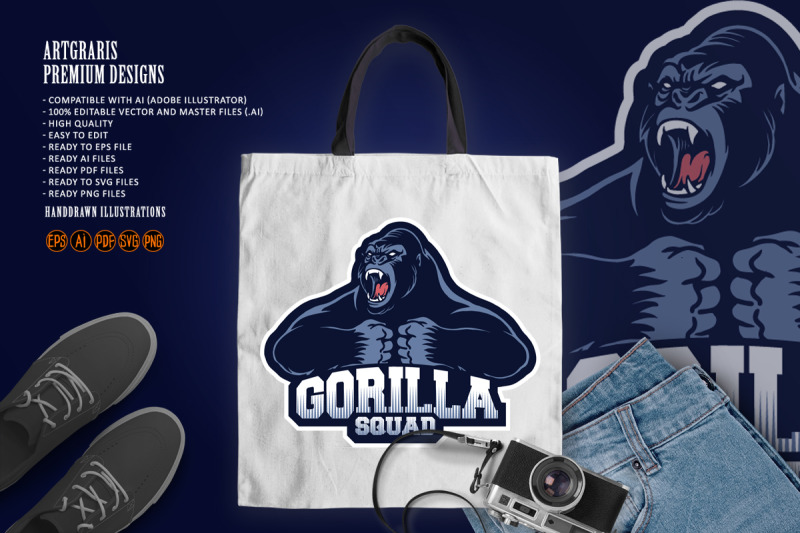 gorilla-squad-esport-logo-mascot-illustrations