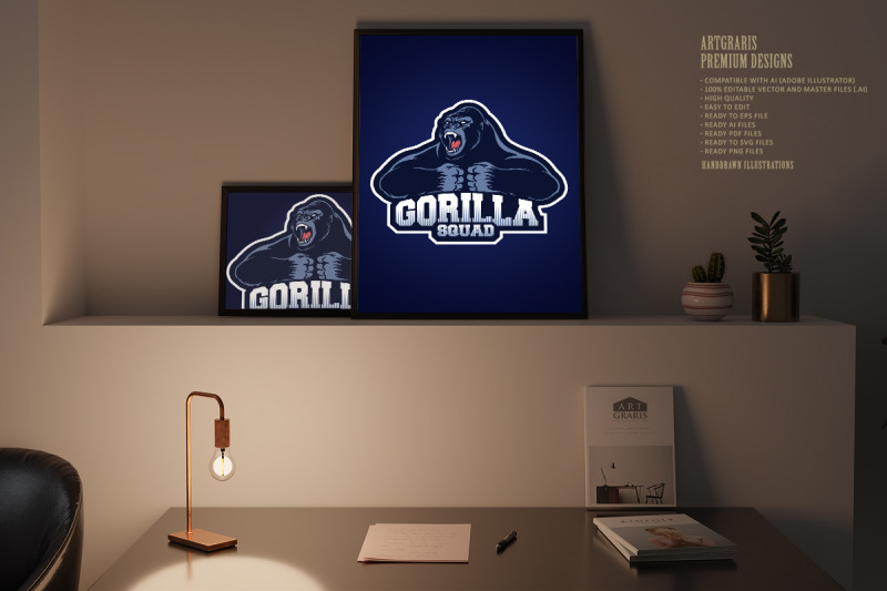 gorilla-squad-esport-logo-mascot-illustrations